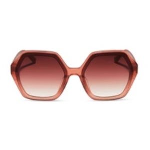 DIFF Gigi Oversized Retro Dusky Mauve Dusk Gradient Sunglasses